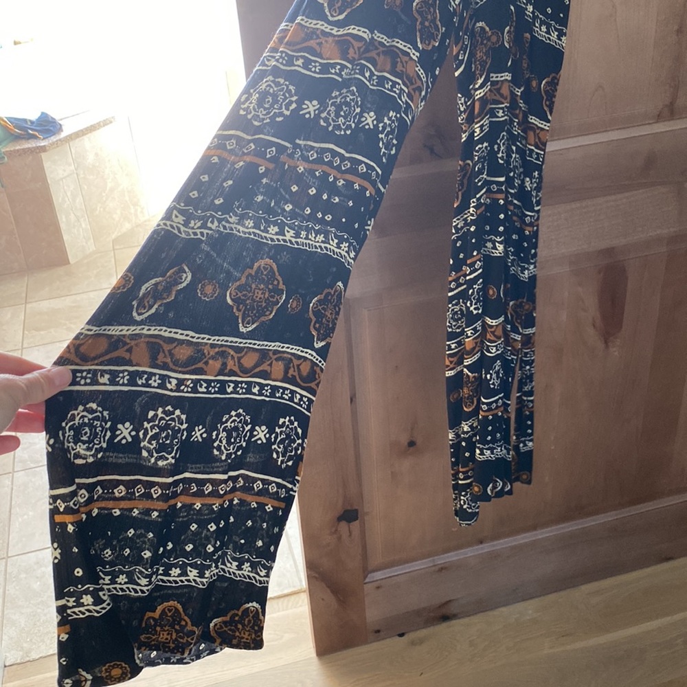 Black And Brown Patterned Jumpsuit - image 2